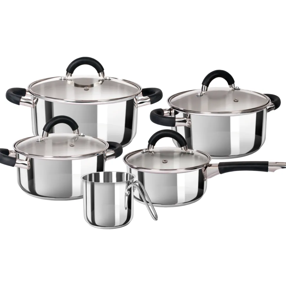Batteria di pentole 9 pezzi Vanity in Acciaio Inox