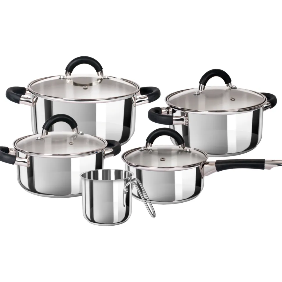 Batteria di pentole 9 pezzi Vanity in Acciaio Inox