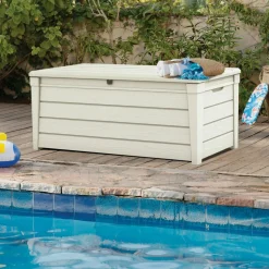 Baule da giardino bianco BrightWood 454L
