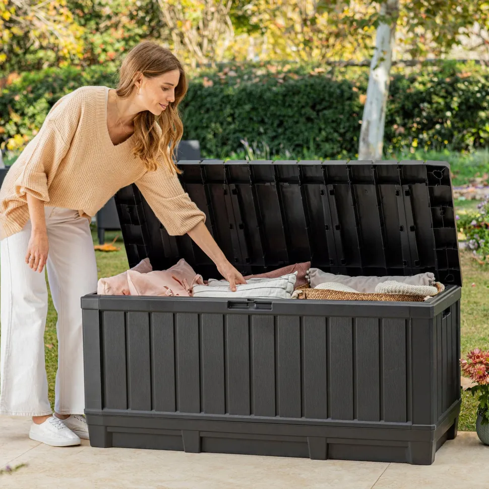Baule da giardino grafite KentWood