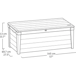 Baule da giardino marrone BrightWood 454L