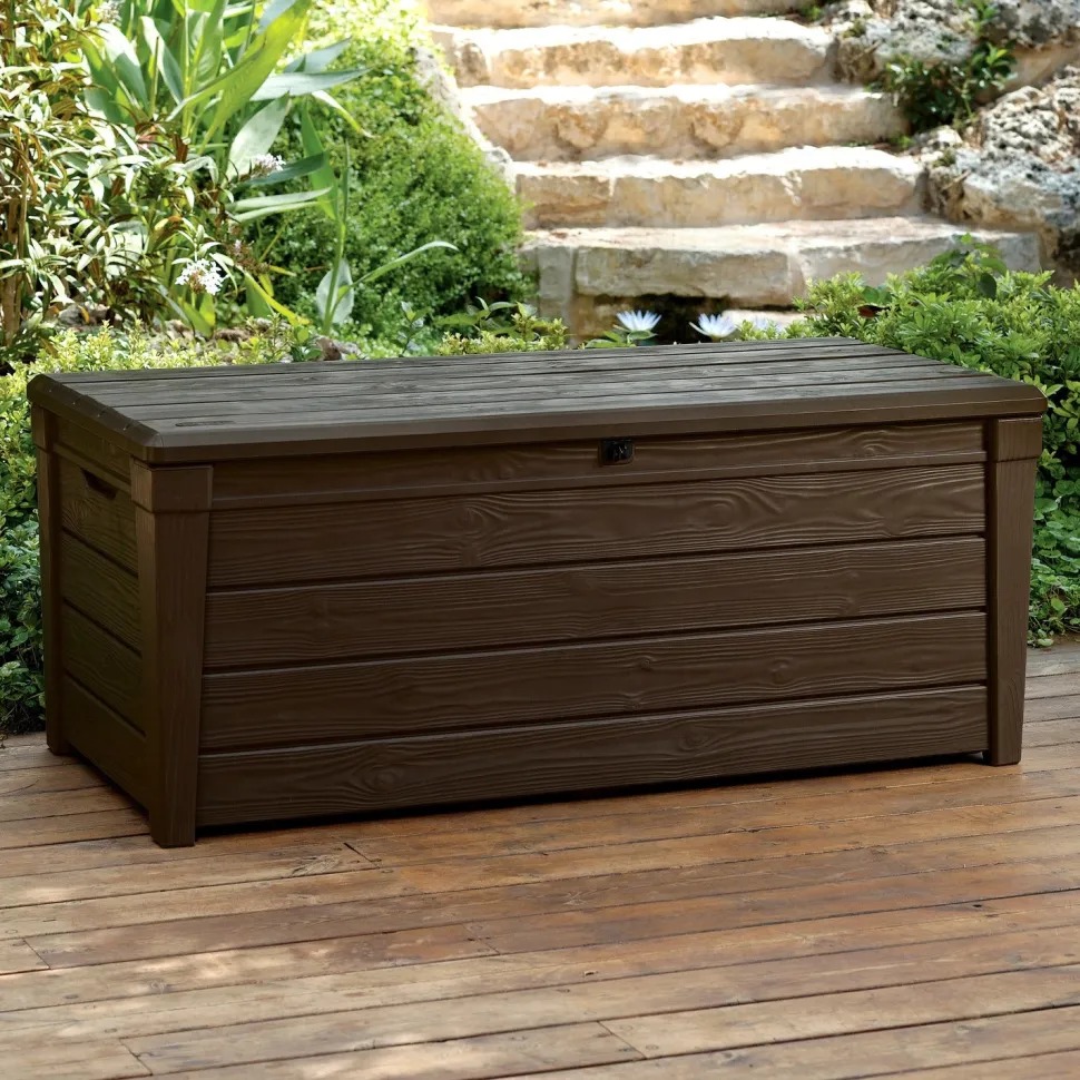 Baule da giardino marrone BrightWood 454L