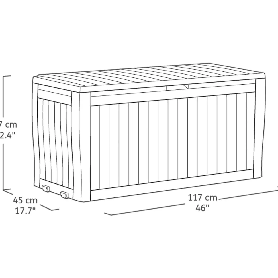 Baule da giardino marrone Comfy
