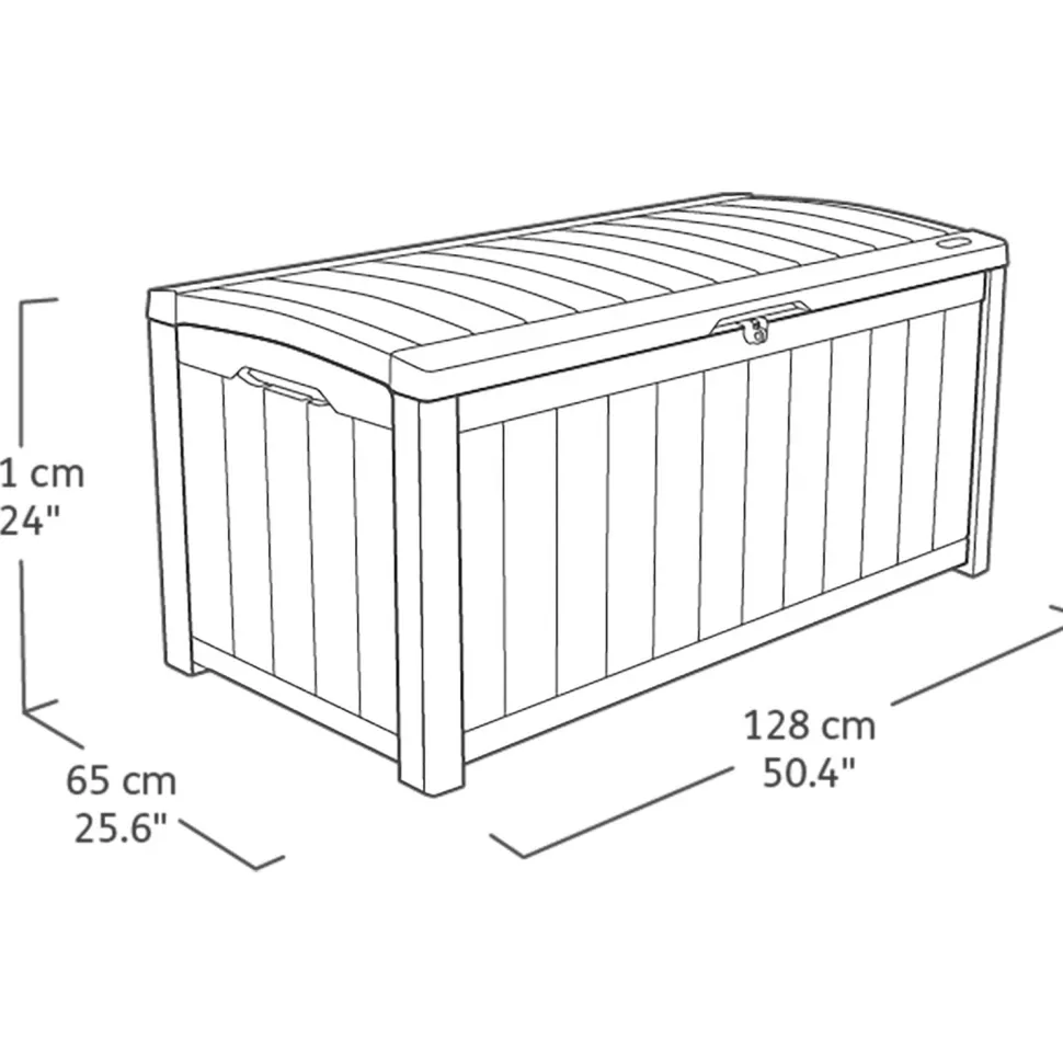 Baule da giardino marrone GlenWood 390L