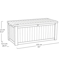Baule da giardino marrone RockWood 570L