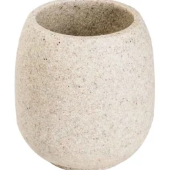 Bicchiere porta spazzolini Afra sabbia