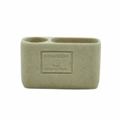 Bicchiere porta spazzolini da bagno 2 posti colore sabbia