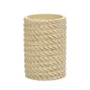 Bicchiere Porta Spazzolini Effetto Corda Beige