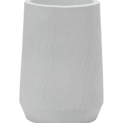 Bicchiere Porta Spazzolini Effetto Legno Bianco