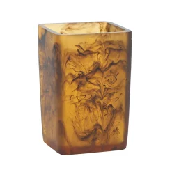 Bicchiere Porta Spazzolini Effetto Marmo Marrone