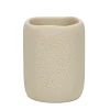 Bicchiere Porta Spazzolini Effetto Pietra Beige