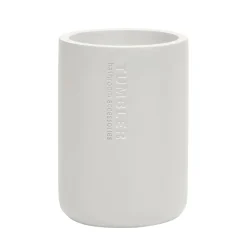 Bicchiere Porta Spazzolini in Poliresina Bianco