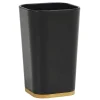 Bicchiere Porta Spazzolini in Polistirene Nero e Bamboo