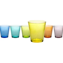 Bicchieri in Vetro Colorati Pixel 35 cl- set 6 pezzi