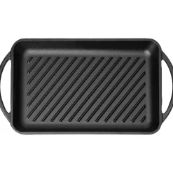 Bistecchiera rettangolare in ghisa con manici Linea Ghiselle 39x22 cm
