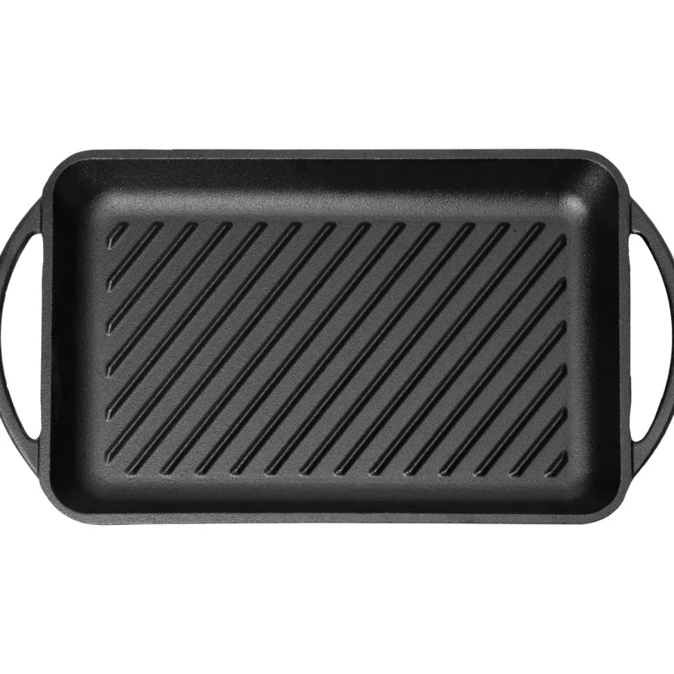 Bistecchiera rettangolare in ghisa con manici Linea Ghiselle 39x22 cm