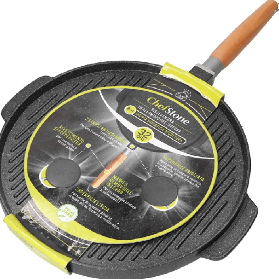 Bistecchiera Tonda 2 in 1 Linea ChefStone diametro 32 cm