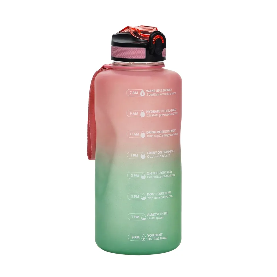 Borraccia Motivazionale BPA Free con Indicatore Orario 2 Litri