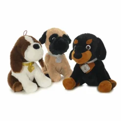 Cagnolino seduto morbidoso peluches