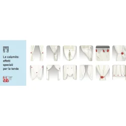 Calamita Ferma tenda in plastica Mini Striata Bianco