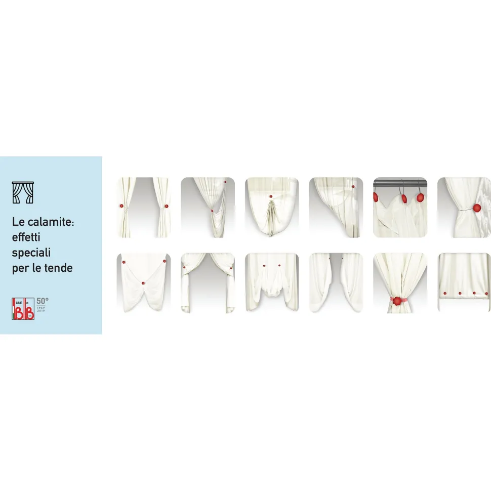 Calamita Ferma tenda in plastica Striata Bianco