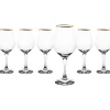 Calici in vetro Amber Golden bordo oro 46 cl