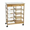 Carrello da Cucina in legno DIAN Brown