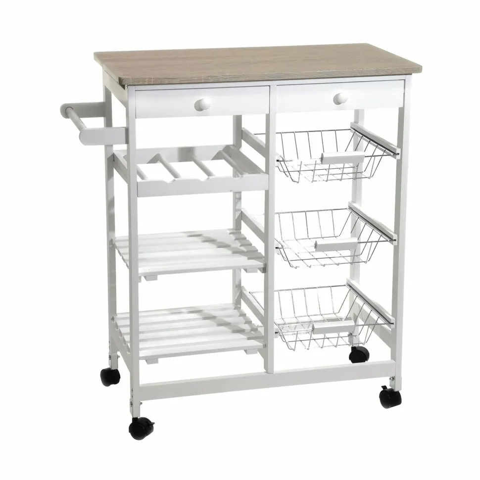 Carrello da cucina in legno Wonto