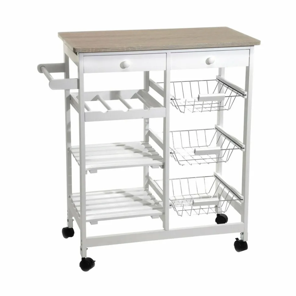 Carrello da cucina in legno Wonto