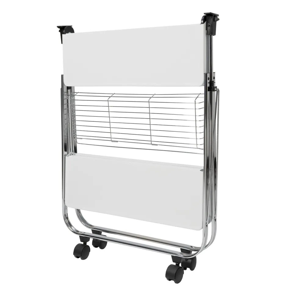 Carrello da Cucina Pieghevole Salvaspazio in metallo Bianco Karry&Go
