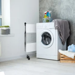 Carrello da Cucina Pieghevole Salvaspazio in metallo Bianco Karry&Go