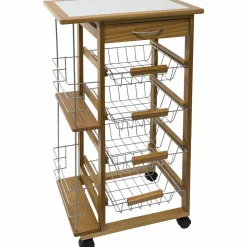 Carrello da Cucina Wood Cart Brown