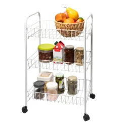 Carrello Multiuso 3 cestelli con ruote Helou