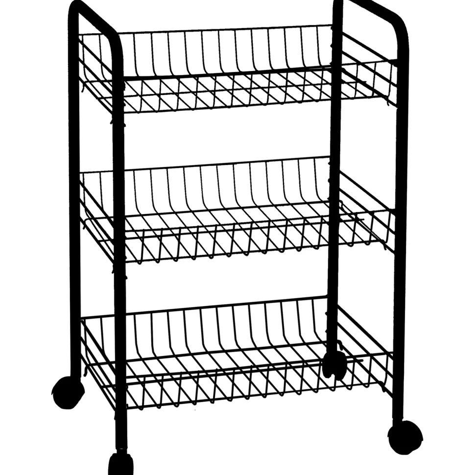 Carrello Multiuso 3 cestelli con ruote Helou
