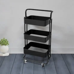 Carrello multiuso in metallo Nero Phaedrus Black