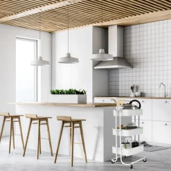 Carrello multiuso in metallo Bianco Phaedrus White