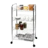 Carrello Multiuso in metallo cromato Ayrton 4 Cestelli