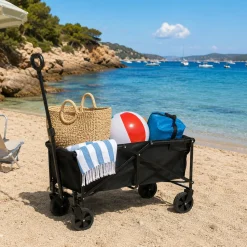 Carrello Pieghevole Utility Nero Capacità max 50 kg