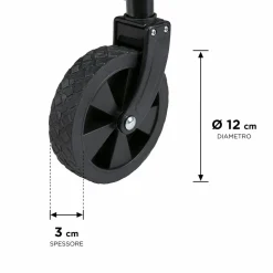 Carrello Pieghevole Utility Nero Capacità max 50 kg