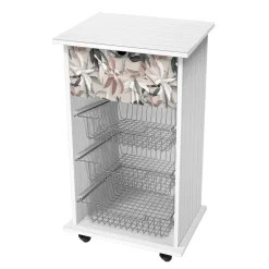 Carrello Portafrutta Bianco Linea Leaves Mix