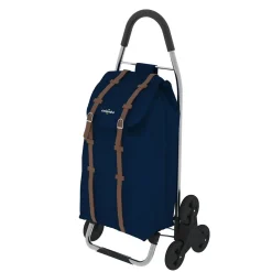 Carrello porta spesa Dakar 3 con 6 Ruote Blu Navy 50 litri