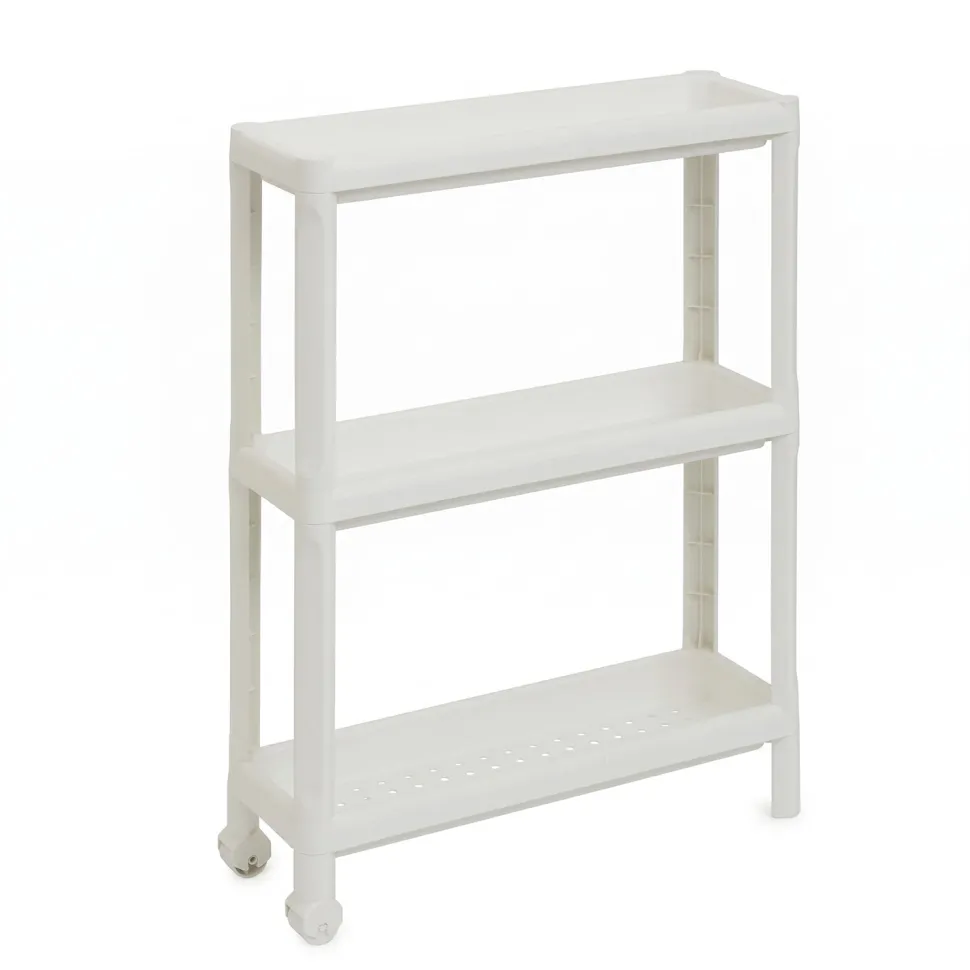 Carrello Salvaspazio 3 Ripiani Tina Bianco