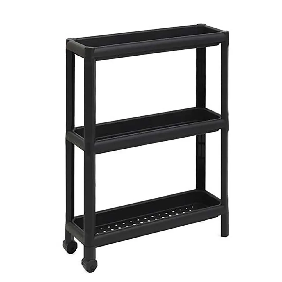 Carrello Salvaspazio 3 Ripiani Tina Nero
