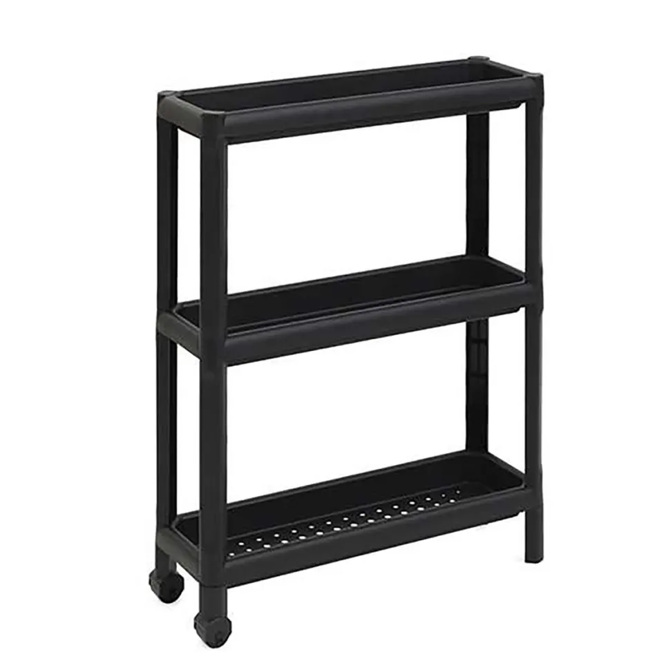 Carrello Salvaspazio 3 Ripiani Tina Nero