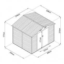 Casetta box da giardino in metallo Chalet