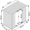 Casetta box da giardino in metallo Maisonette