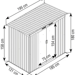 Casetta box da giardino in metallo Maisonette
