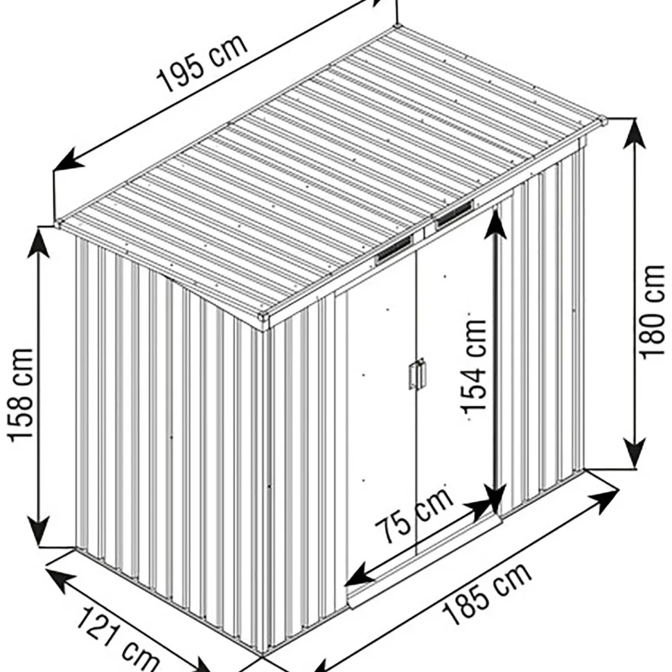 Casetta box da giardino in metallo Maisonette