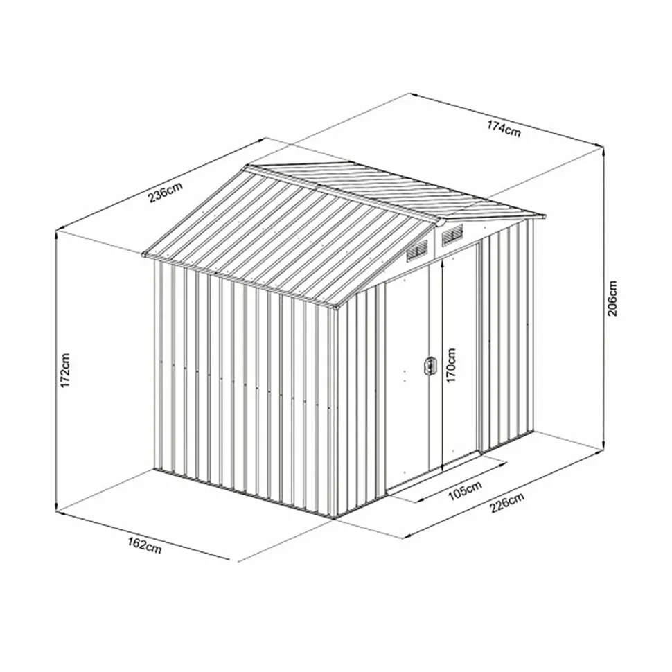 Casetta Box da Giardino Jardin in Lamiera Zincata