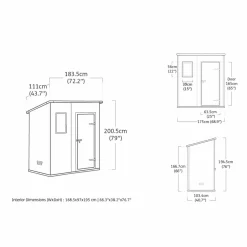 Casetta da giardino Beige Manor Pent 6x4